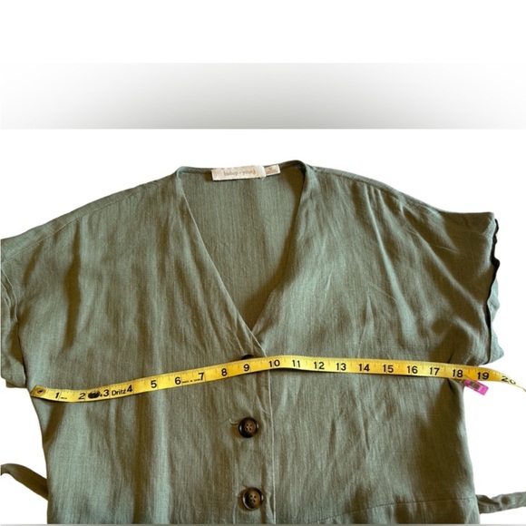Bishop + Young sage green, short sleeve jump suit size M - Picture 5 of 8